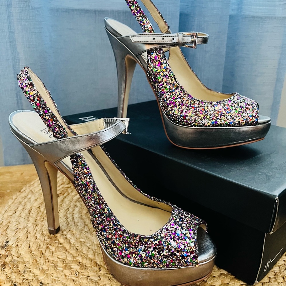 Glitter Multicolor Platform Heels - image 2